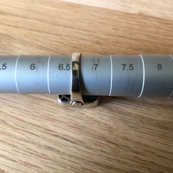 Turquoise Color Resin & Sterling Silver Ring - Picture 6 of 7